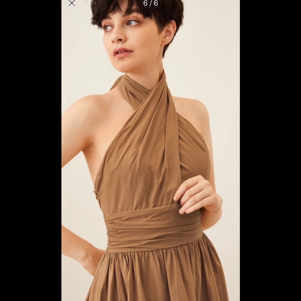 NWOT Halter Ruched Waist Maxi Dress - Picture 3 of 3